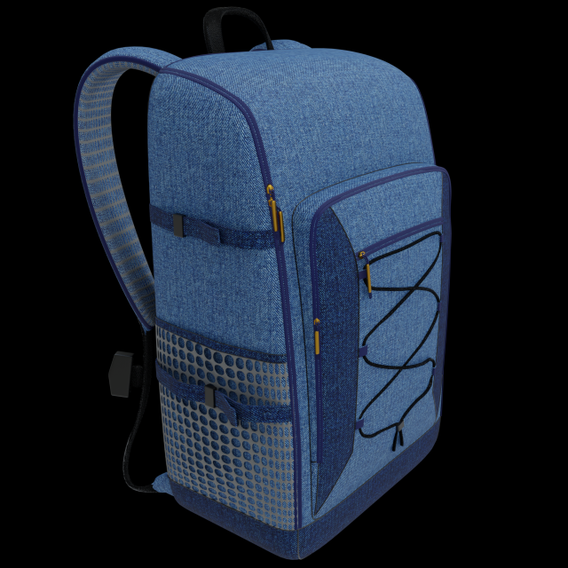 backpack 3D 模型 .c4d .max .obj .3ds .fbx .stl .blend
