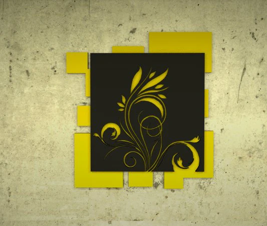 decorazione floreale da parete Modello 3D .c4d .max .obj .3ds .fbx .stl .blend 