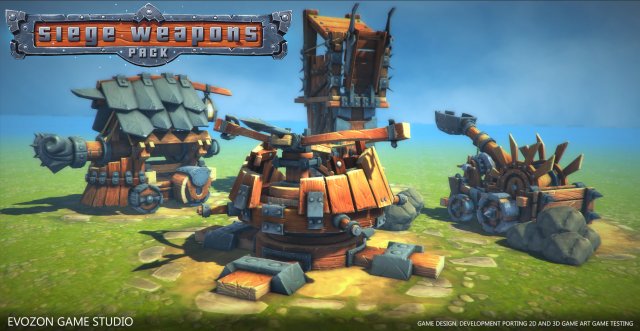 siege pack low poly - lite 3D Модель .c4d .max .obj .3ds .fbx .stl .blend 