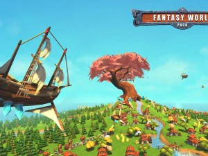 fantezi d&uuml;nyası paketi d&uuml;ş&uuml;k poli 3D Model