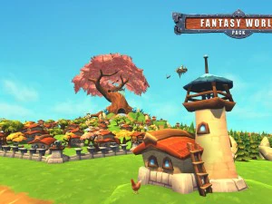 fantasy world pack low poly 3D Model