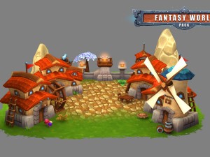 fantasy world pack low poly Model 3D
