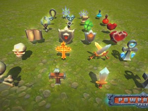 power-ups pack low poly 3D-Modell
