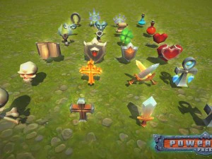power-ups pack low poly 3D Model