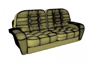 sofa accent 3D मॉडल