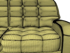 sofa accent 3D मॉडल