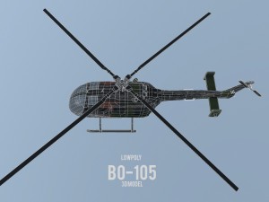 lowpoly mbb bo-105 3D Model