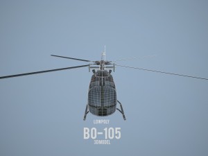 lowpoly mbb bo-105 3D Model