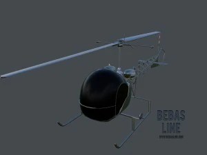 lowpoly bell h-13 sioux 3D Model