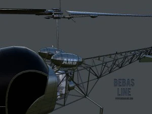lowpoly bell h-13 sioux 3D Model