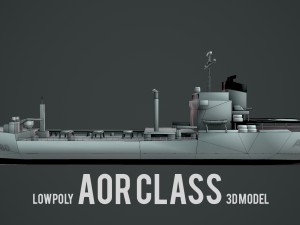 lowpoly aor class ship Modello 3D