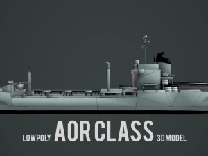 navio da classe lowpoly aor Modelo 3D