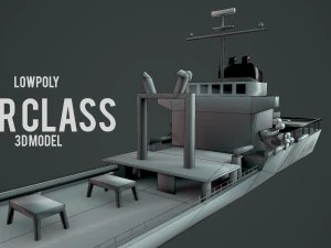 lowpoly aor class ship 3D Model