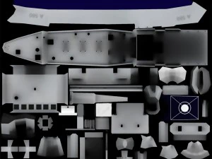 lowpoly aor class ship 3D Model