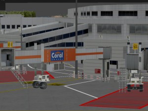 lowpoly international antalya airport 3D Model