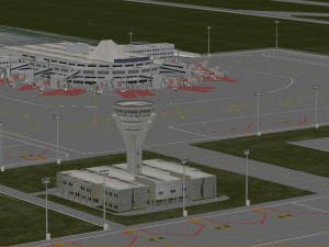 lowpoly international antalya airport 3D Model