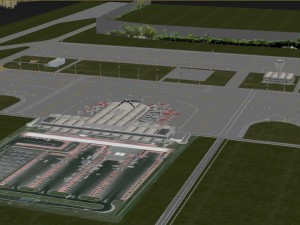 lowpoly international antalya airport 3D Model