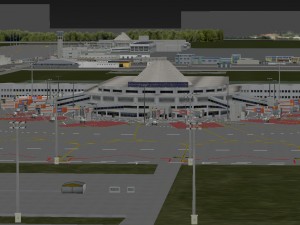 lowpoly international antalya airport 3D Model