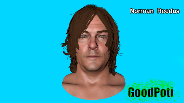 norman reedus Model 3D .c4d .max .obj .3ds .fbx .stl .blend 