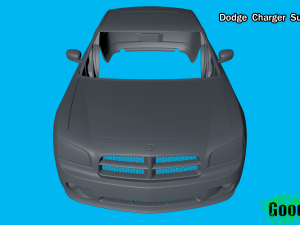 dodge charger super bee 3d print model Model do druku 3D