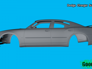 dodge charger super bee 3d print model Model do druku 3D