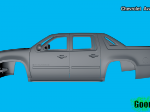 chevrolet avalanche 3d print model Model Cetak 3D