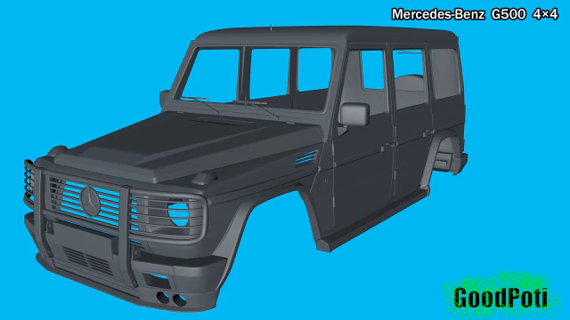 mod&egrave;le d'impression 3D de Mercedes-Benz G500 4x4 Modèles 3D en vedette .c4d .max .obj .3ds .fbx .stl .blend 