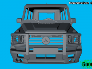 mercedes-benz g500 4x4 3d print model Modelo de Impressão 3D