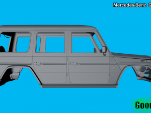mercedes-benz g500 4x4 3d print model Modelo de Impressão 3D