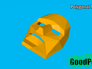 polygonal mask 3D प्रिंट मॉडल