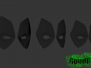 deadpool mask v2 Model Cetak 3D