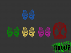 deadpool mask v2 Model Cetak 3D
