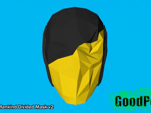 deus ex insanlık b&ouml;l&uuml;nm&uuml;ş maske v2 3D Baskı Modeli