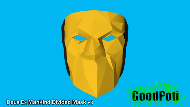 deus ex mankind divided mask v3 3D Baskı Modeli .c4d .max .obj .3ds .fbx .stl .blend 