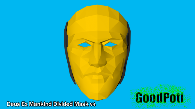 deus ex mankind divided mask v4 3Dプリントモデル .c4d .max .obj .3ds .fbx .stl .blend