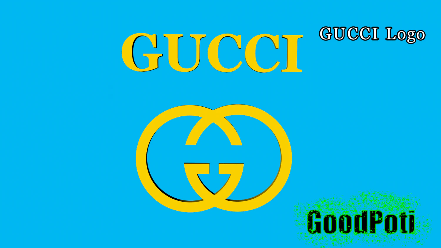 gucci logo 3D Print Model .c4d .max .obj .3ds .fbx .stl .blend 