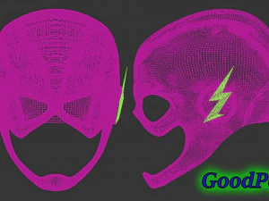 フラッシュマスク 3Dプリントモデル