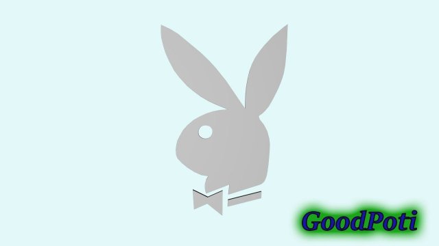 logo playboy 3D-Druckmodell .c4d .max .obj .3ds .fbx .stl .blend 