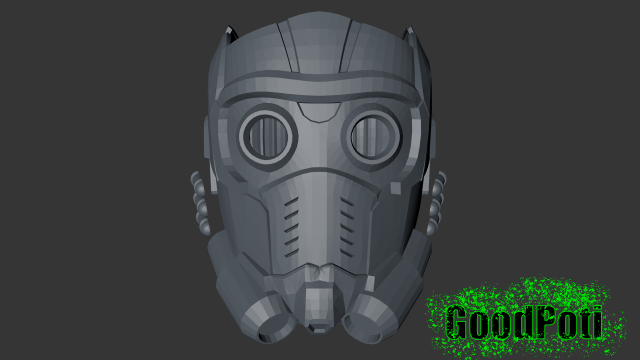 star lord helmet 3D प्रिंट मॉडल .c4d .max .obj .3ds .fbx .stl .blend 