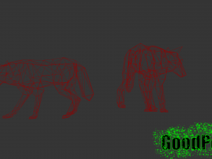 low poly wolf 3D Print Model
