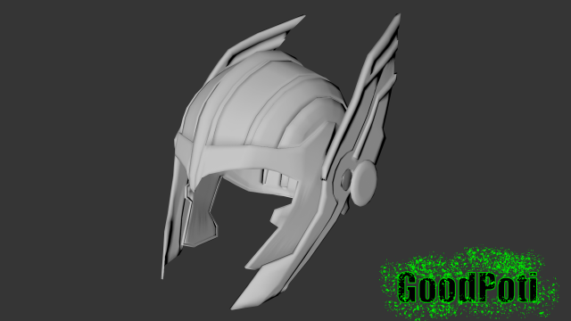 thor ragnarok helmet 3D Baskı Modeli .c4d .max .obj .3ds .fbx .stl .blend 