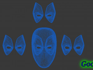 set of masks spider-man deadpool deathstroke black panther 7in1 3d print model 3D Print Model
