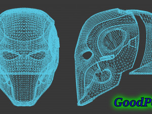 set of masks spider-man deadpool deathstroke black panther 7in1 3d print model 3D Print Model