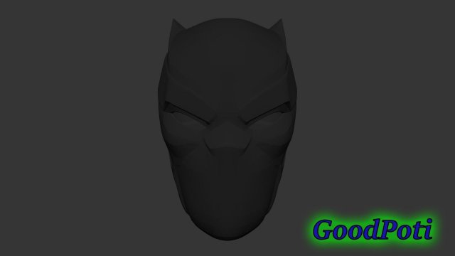 black panther helmet v1 3D Print Model .c4d .max .obj .3ds .fbx .stl .blend 