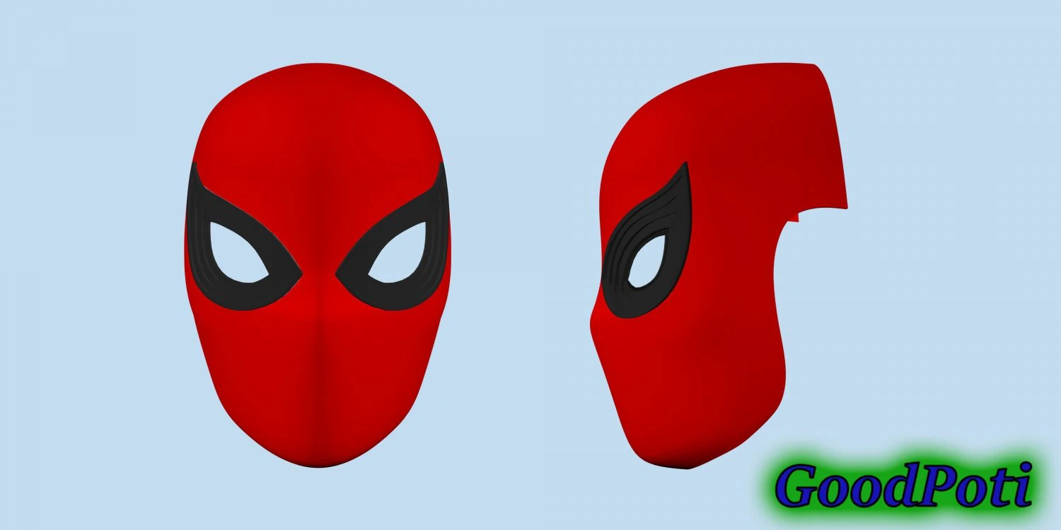 spider-man mask v2 3D Print Model .c4d .max .obj .3ds .fbx .stl .blend 