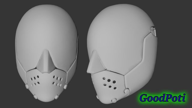 Helmet Ruiner 3Dプリントモデル .c4d .max .obj .3ds .fbx .stl .blend 