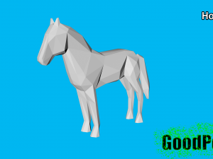low poly horse 3D Print Model