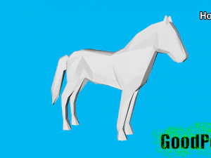 low poly horse 3D Print Model