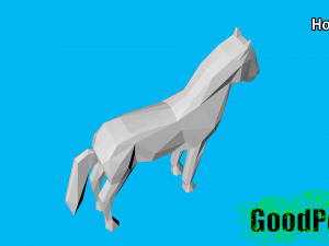 low poly horse 3D Print Model