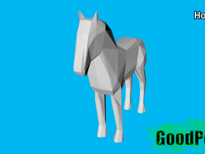 low poly horse 3D Print Model